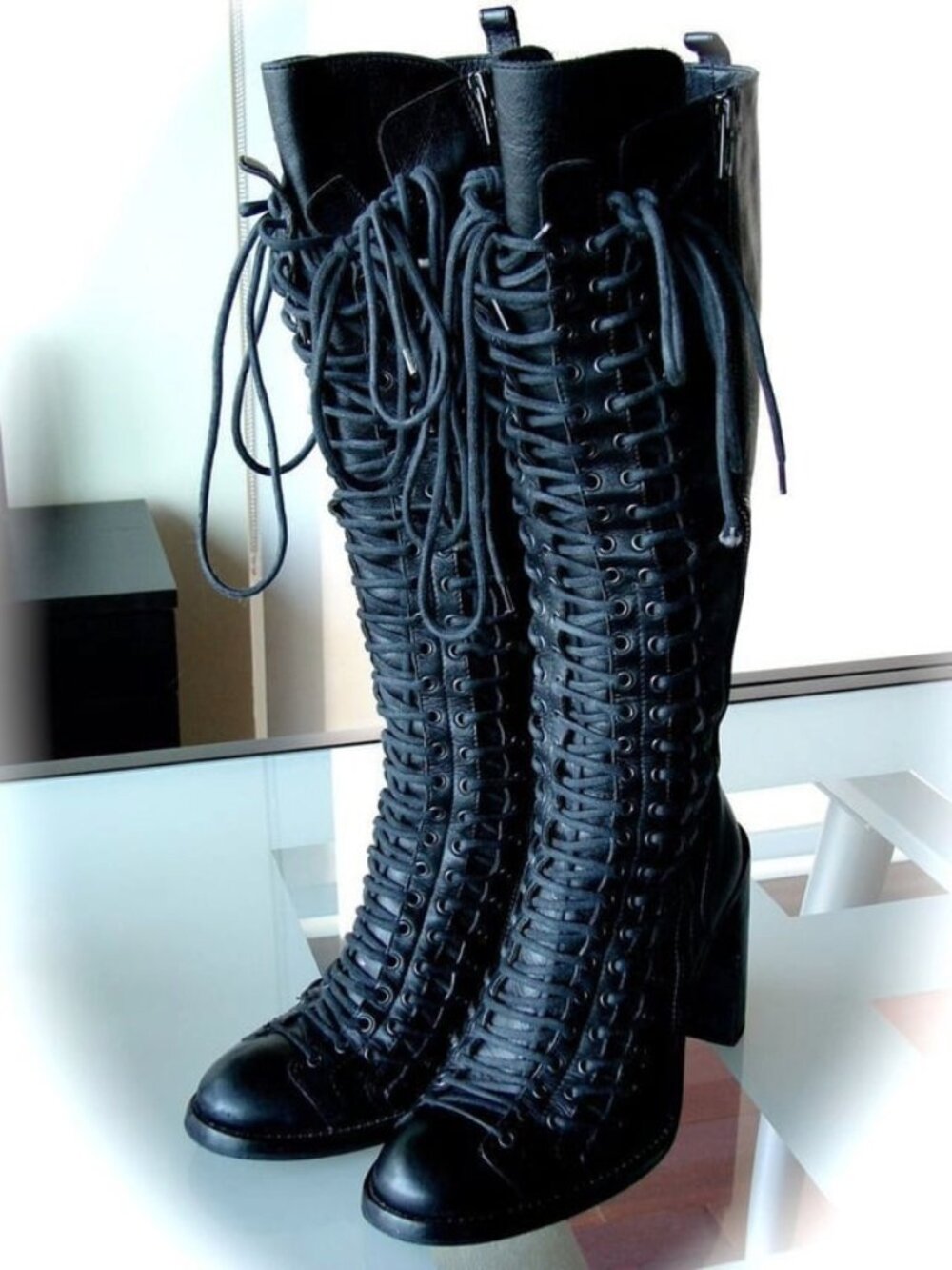 ISO : Looking for Ann demeulemeester triple lace talon boots